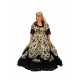 Robe crinoline noire et or