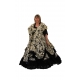 Robe crinoline noire et or