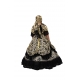 Robe crinoline noire et or