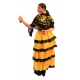 Robe flamenco jaune et noire