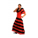 Robe flamenco rouge et noire