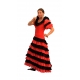 Robe flamenco rouge et noire