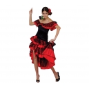 Espagnole Flamenco rouge et noir XL