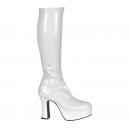 Bottes disco blanche plateforme