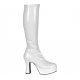 Bottes disco blanche plateforme