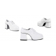 Chaussures plateforme disco homme blanche