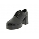 Chaussures plateforme disco homme noire