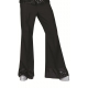 Pantalon disco pattes d'eph noir et argent