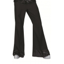 Pantalon disco pattes d'eph noir et argent