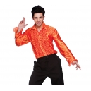 Chemise orange jabot disco